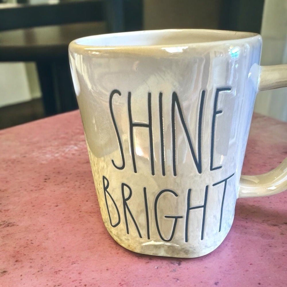 Graduation Present Idea RAE DUNN “SHINE BRIGHT” MUG Shimmering Iridescent Finish - Picture 6 of 17